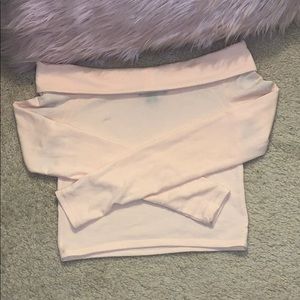 Forever 21 light pink off the shoulder Crop top